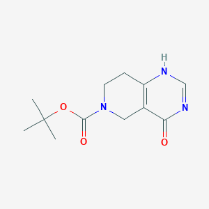 molecular formula C12H17N3O3 B7885223 tert-butyl 4-oxo-1,5,7,8-tetrahydropyrido[4,3-d]pyrimidine-6-carboxylate 