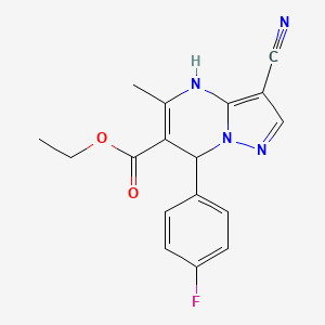 Ethyl 3-cyano-7-(4-fluorophenyl)-5-methyl-4,7-dihydropyrazolo[1,5-a]pyrimidine-6-carboxylate