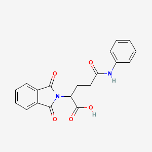 molecular formula C19H16N2O5 B7885461 2-(1,3-Dioxoisoindolin-2-yl)-5-oxo-5-(phenylamino)pentanoic acid 