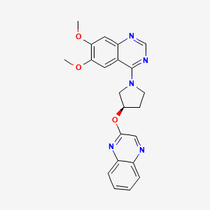 6,7-dimethoxy-4-[(3R)-3-(quinoxalin-2-yloxy)pyrrolidin-1-yl]quinazoline