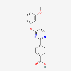 4-[4-(3-Methoxyphenoxy)pyrimidin-2-yl]benzoic acid