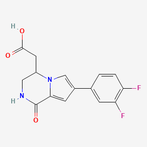 [7-(3,4-Difluorophenyl)-1-oxo-1,2,3,4-tetrahydropyrrolo[1,2-a]pyrazin-4-yl]acetic acid