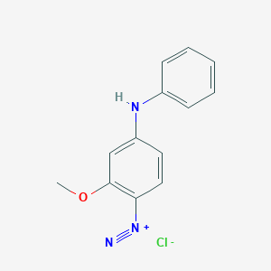 molecular formula C13H12ClN3O B078857 2-Methoxy-4-(phenylamino)benzenediazonium chloride CAS No. 13510-60-6