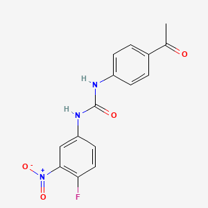 molecular formula C15H12FN3O4 B7885943 N-(4-acetylphenyl)-N'-(4-fluoro-3-nitrophenyl)urea 