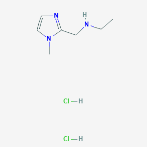 molecular formula C7H15Cl2N3 B7886435 N-[(1-Methyl-1H-imidazol-2-YL)methyl]ethanamine dihydrochloride 