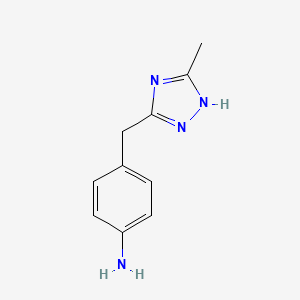 4-[(5-methyl-1H-1,2,4-triazol-3-yl)methyl]aniline