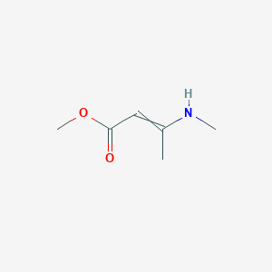 molecular formula C6H11NO2 B7886551 Methyl 3-(methylamino)but-2-enoate 
