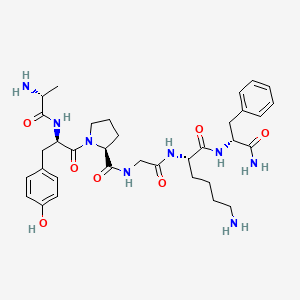 molecular formula C34H48N8O7 B7886655 H-D-Ala-D-Tyr-Pro-Gly-Lys-D-Phe-NH2 