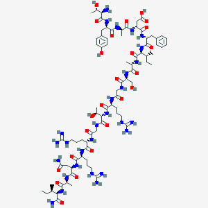molecular formula C80H130N28O24 B7886738 H-D-Thr-D-Tyr-D-Ala-D-Asp-D-Phe-aIle-Ala-Ser-Gly-Arg-aThr-Gly-Arg-Arg-D-Asn-Ala-D-Ile-NH2 