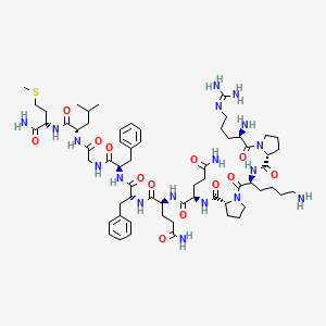 molecular formula C63H98N18O13S B7886751 H-D-Arg-D-Pro-Lys-D-Pro-D-Gln-Gln-D-Phe-D-Phe-Gly-Leu-Met-NH2 