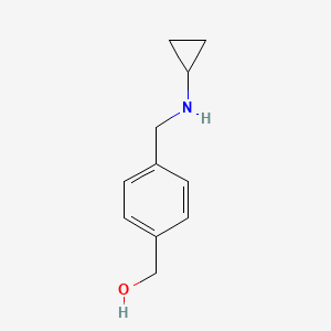 molecular formula C11H15NO B7887131 (4-Cyclopropylaminomethyl-phenyl)-methanol 