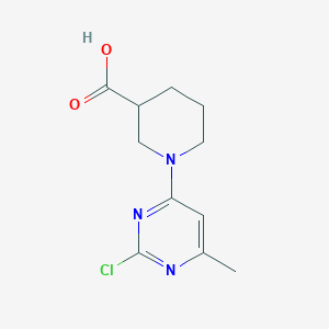 molecular formula C11H14ClN3O2 B7887171 1-(2-Chloro-6-methylpyrimidin-4-yl)piperidine-3-carboxylic acid 