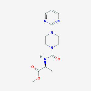 methyl (2S)-2-[(4-pyrimidin-2-ylpiperazine-1-carbonyl)amino]propanoate