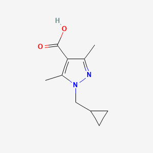 molecular formula C10H14N2O2 B7887262 1-(cyclopropylmethyl)-3,5-dimethyl-1H-pyrazole-4-carboxylic acid 