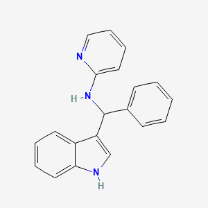 N-[1H-indol-3-yl(phenyl)methyl]pyridin-2-amine