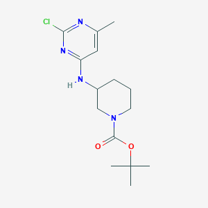 3-(2-Chloro-6-methyl-pyrimidin-4-ylamino)-piperidine-1-carboxylic acid tert-butyl ester