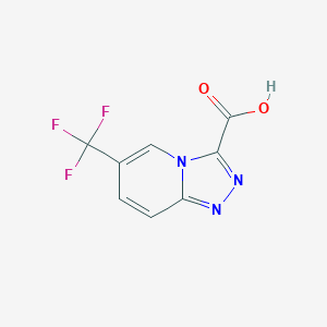 molecular formula C8H4F3N3O2 B7887307 6-(Trifluoromethyl)-[1,2,4]triazolo[4,3-a]pyridine-3-carboxylic acid 