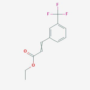 molecular formula C12H11F3O2 B7887375 Ethyl 3-(3-(trifluoromethyl)phenyl)acrylate 