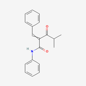 4-methyl-3-oxo-N-phenyl-2-(phenylmethylene)pentanamide