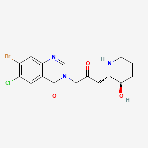 7-bromo-6-chloro-3-(3-((2S,3R)-3-hydroxypiperidin-2-yl)-2-oxopropyl)quinazolin-4(3H)-one