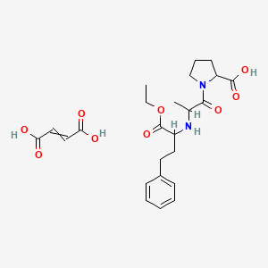 molecular formula C24H32N2O9 B7887672 but-2-enedioic acid;1-[2-[(1-ethoxy-1-oxo-4-phenylbutan-2-yl)amino]propanoyl]pyrrolidine-2-carboxylic acid 