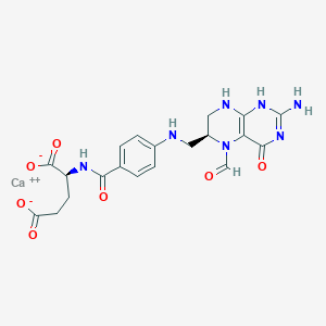 molecular formula C20H21CaN7O7 B7887721 calcium;(2S)-2-[[4-[[(6S)-2-amino-5-formyl-4-oxo-1,6,7,8-tetrahydropteridin-6-yl]methylamino]benzoyl]amino]pentanedioate 