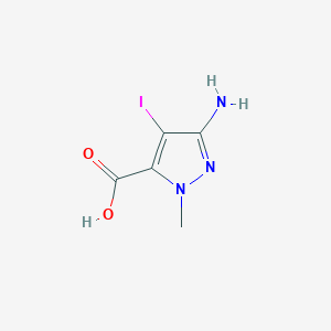 molecular formula C5H6IN3O2 B7888033 3-amino-4-iodo-1-methyl-1H-pyrazole-5-carboxylic acid CAS No. 1354705-36-4