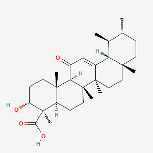 molecular formula C30H46O4 B7888193 (3R,4R,4aR,6aR,6bS,8aR,11R,12S,12aR,14aR,14bS)-3-hydroxy-4,6a,6b,8a,11,12,14b-heptamethyl-14-oxo-1,2,3,4a,5,6,7,8,9,10,11,12,12a,14a-tetradecahydropicene-4-carboxylic acid 