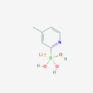 molecular formula C6H9BLiNO3 B7888227 Lithium trihydroxy(4-methylpyridin-2-yl)borate 