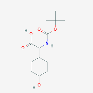molecular formula C13H23NO5 B7888269 a-(Boc-amino)-4-hydroxycyclohexaneacetic acid 