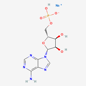 molecular formula C10H13N5NaO7P B7888317 sodium;[(2R,3S,4R,5R)-5-(6-aminopurin-9-yl)-3,4-dihydroxyoxolan-2-yl]methyl hydrogen phosphate 