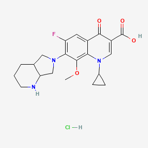7-(1,2,3,4,4a,5,7,7a-Octahydropyrrolo[3,4-b]pyridin-6-yl)-1-cyclopropyl-6-fluoranyl-8-methoxy-4-oxidanylidene-quinoline-3-carboxylic acid hydrochloride