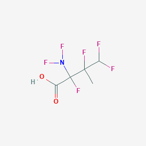molecular formula C5H5F6NO2 B7888458 2-(Difluoroamino)-2,3,4,4-tetrafluoro-3-methylbutanoic acid 