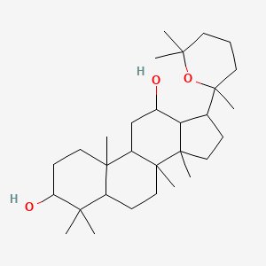 4,4,8,10,14-pentamethyl-17-(2,6,6-trimethyloxan-2-yl)-2,3,5,6,7,9,11,12,13,15,16,17-dodecahydro-1H-cyclopenta[a]phenanthrene-3,12-diol