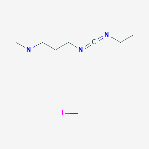 molecular formula C9H20IN3 B7888625 N1-((Ethylimino)methylene)-N3,N3-dimethylpropane-1,3-diamine compound with iodomethane (1:1) 