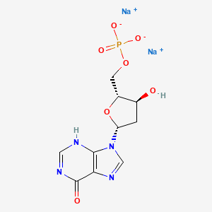 molecular formula C10H11N4Na2O7P B7888677 disodium;[(2R,3S,5R)-3-hydroxy-5-(6-oxo-3H-purin-9-yl)oxolan-2-yl]methyl phosphate 