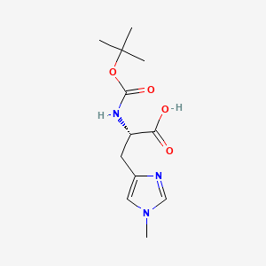 molecular formula C12H19N3O4 B7888691 Boc-his(1-ME)-OH 