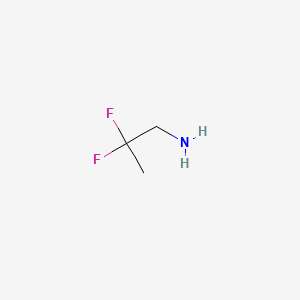 molecular formula C3H7F2N B7888968 2,2-Difluoropropan-1-amine 