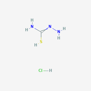molecular formula CH6ClN3S B7888981 N'-aminocarbamimidothioic acid;hydrochloride 