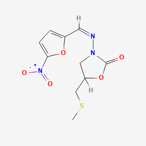 5-(methylsulfanylmethyl)-3-[(Z)-(5-nitrofuran-2-yl)methylideneamino]-1,3-oxazolidin-2-one