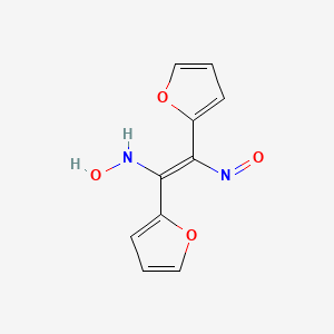 molecular formula C10H8N2O4 B7889073 N-[(E)-1,2-bis(furan-2-yl)-2-nitrosoethenyl]hydroxylamine 