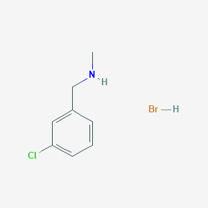 molecular formula C8H11BrClN B7889122 (3-Chlorophenyl)-N-methylmethanamine hydrobromide CAS No. 1185292-73-2