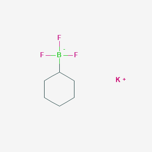 molecular formula C6H11BF3K B7889138 potassium;cyclohexyl(trifluoro)boranuide 