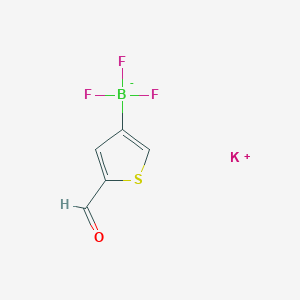 molecular formula C5H3BF3KOS B7889152 potassium;trifluoro-(5-formylthiophen-3-yl)boranuide 