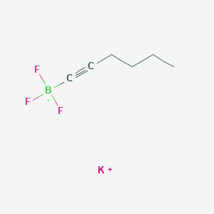 molecular formula C6H9BF3K B7889198 potassium;trifluoro(hex-1-ynyl)boranuide 