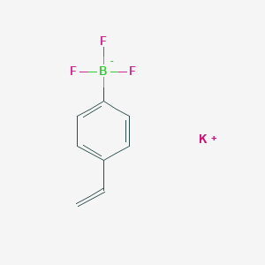 molecular formula C8H7BF3K B7889231 potassium;(4-ethenylphenyl)-trifluoroboranuide 