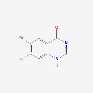 molecular formula C8H4BrClN2O B7889652 6-bromo-7-chloro-1H-quinazolin-4-one 