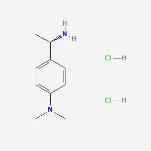 molecular formula C10H18Cl2N2 B7889943 (S)-4-(1-Aminoethyl)-N,N-dimethylbenzenamine dihydrochloride 