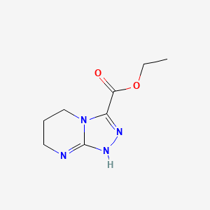 molecular formula C8H12N4O2 B7890028 ethyl 1,5,6,7-tetrahydro-[1,2,4]triazolo[4,3-a]pyrimidine-3-carboxylate 