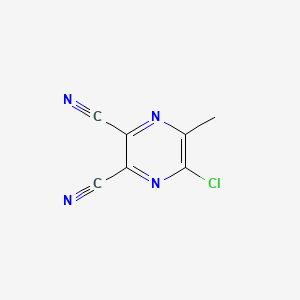 molecular formula C7H3ClN4 B7890531 5-Chloro-6-methylpyrazine-2,3-dicarbonitrile CAS No. 72126-54-6
